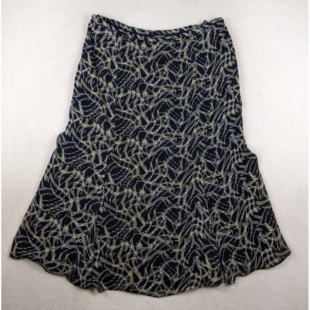 Jones Wear Black and Cream Midi Skirt